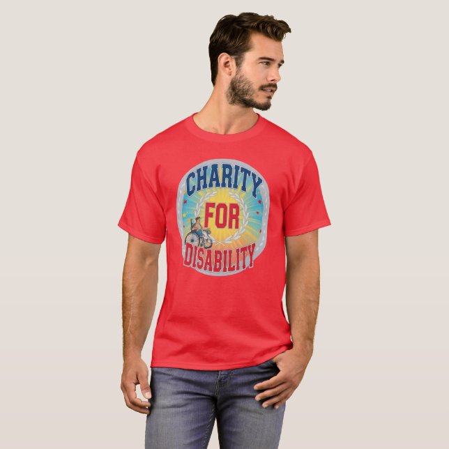Camiseta Conscientização sobre Caridade para Deficientes (Frente Completa)