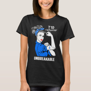 Camiseta Conscientização sobre Diabetes Tipo 1 T1d Presente