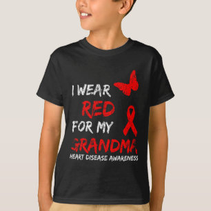 Camiseta Conscientização sobre Doenças Cardíacas Eu Uso Ver