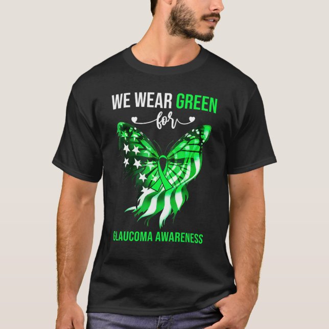 Camiseta Conscientização sobre Glaucoma 4 de julho Borbolet (Frente)