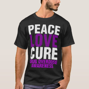 Camiseta Conscientização sobre overdose de drogas masculina