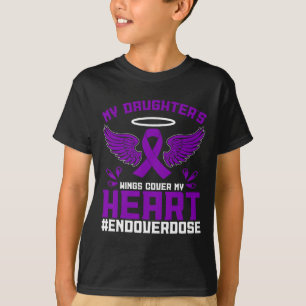 Camiseta Conscientização sobre Overdose Mãe Minha Filha Asa