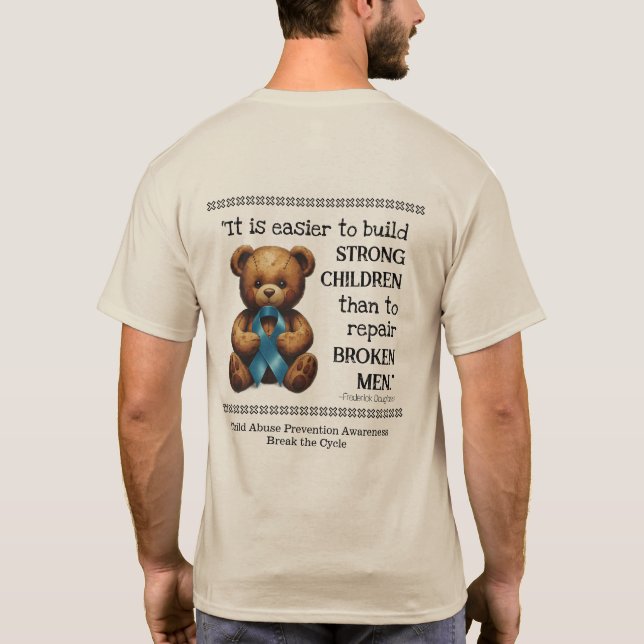 Camiseta Conscientização sobre Prevenção de Abuso Infantil (Verso)