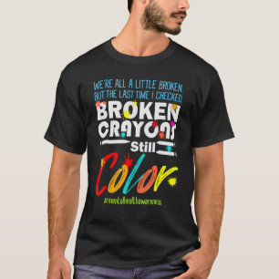 Camiseta Conscientização sobre Saúde Mental com Giz de Cera