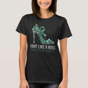 Camiseta Conscientização sobre Saúde Mental 'Lute Como um C