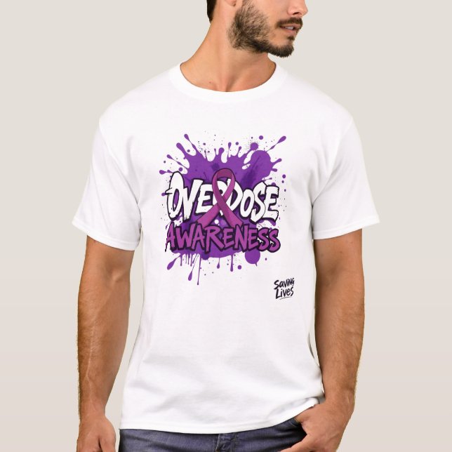 Camiseta Conscientização sobre Sobredosagem - Salvando Vida (Frente)