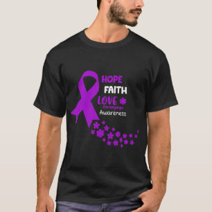 Camiseta Conscientização Tempos Esperam Fé Amar Fibromialgi