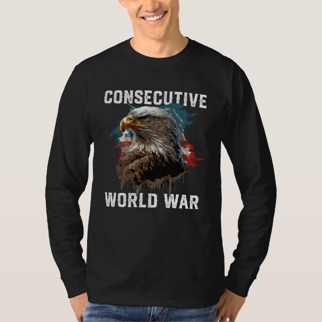 Camiseta Consecutive World War American Veteran USA Fourth  (Frente)