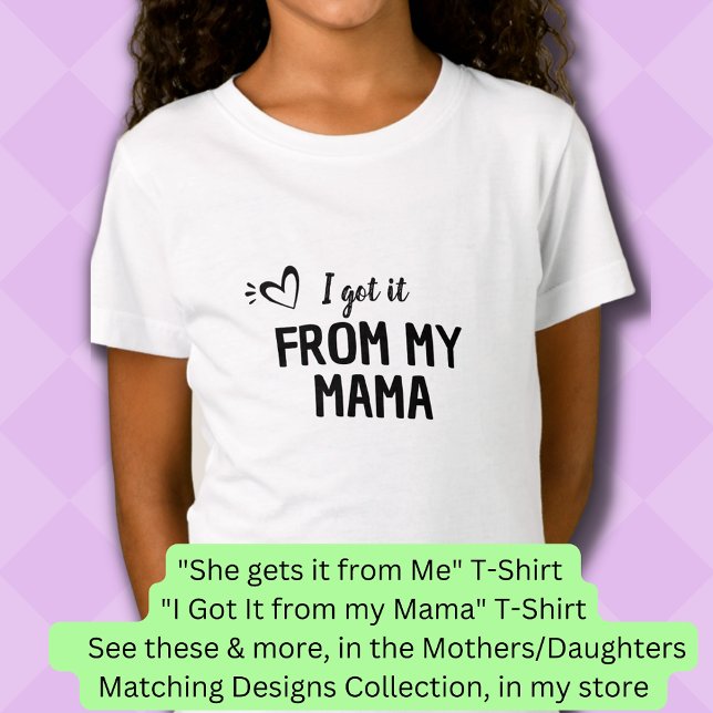 Camiseta Consegui Da Minha Mãe, Mãe Filha A Matar (Criador carregado)
