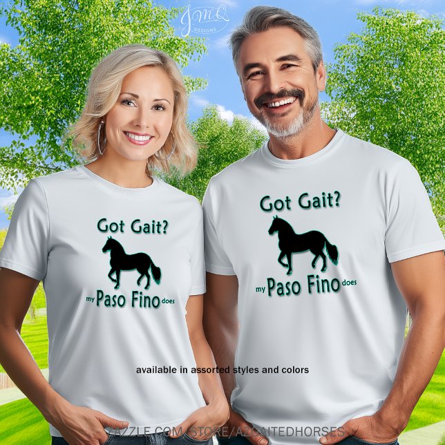 Camiseta Consegui o Gráfico do Cavalo Paso Fino (Got Gait? Paso Fino horse silhouette graphic tee 🐎)