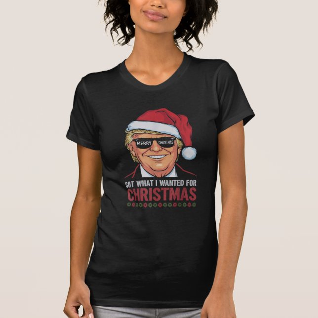 Camiseta Consegui o que eu queria no Natal - pijama 2024 (Frente)