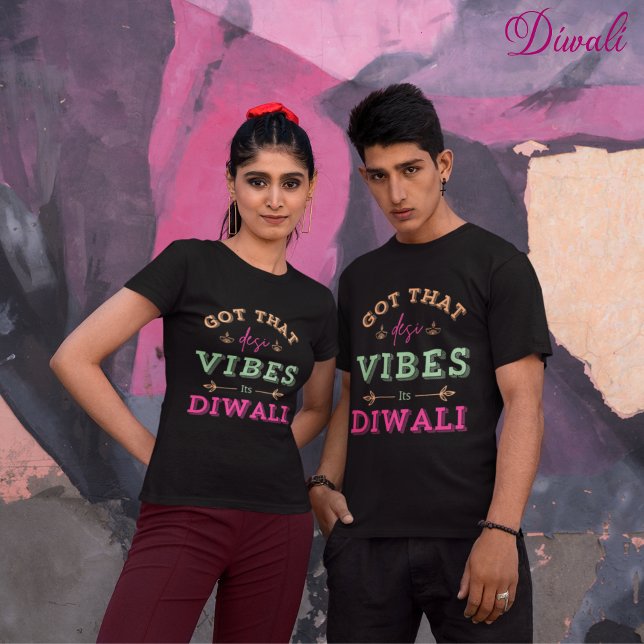 Camiseta Consegui que o Desi vibe o Diwali (Criador carregado)
