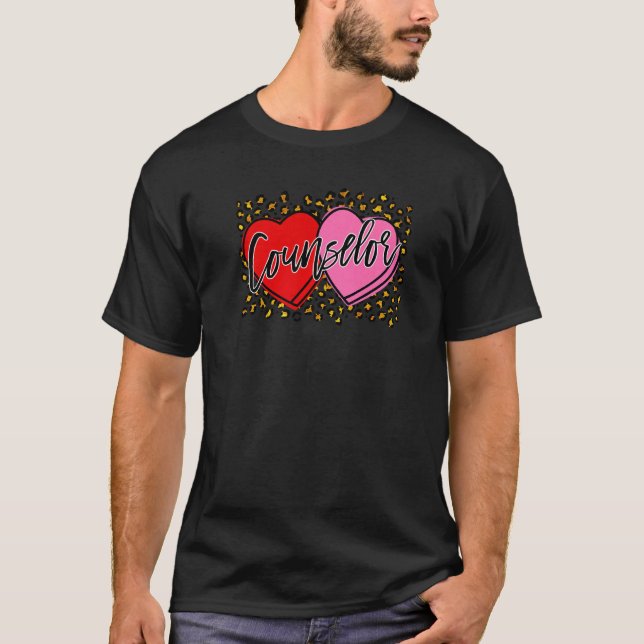 Camiseta Conselheira Cardíaca Leopard Candy Conselheira Eng (Frente)
