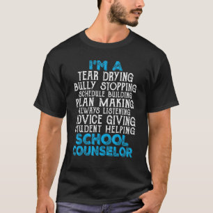Camiseta Conselheira Escolar Lágrimas Secando Bully Parando