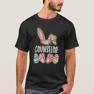 Camiseta Conselheira Páscoa Leopard Bunny Egg Cute Family E
