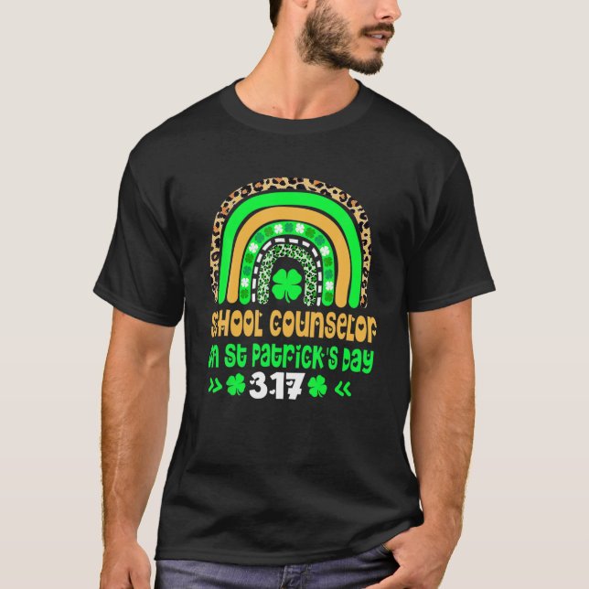 Camiseta Conselheiro da Escola para o Dia de Patrick Rua 3  (Frente)
