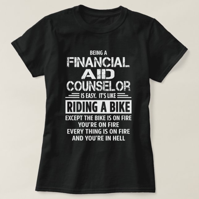 Camiseta Conselheiro de Ajuda Financeira (Frente do Design)