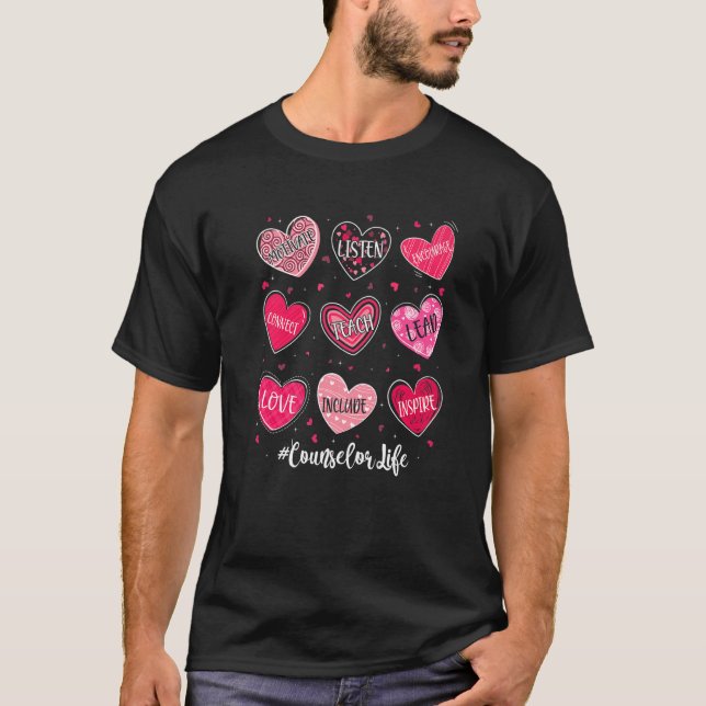 Camiseta Conselheiro de escola Conselheiro de vida de Dia d (Frente)