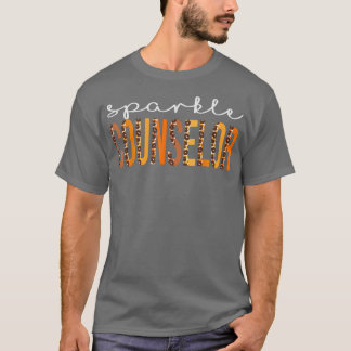 Camiseta Conselheiro de Faísca Leopardo Caiu outono Graças