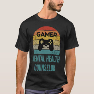 Camiseta Conselheiro de Saúde Mental de Gamer Vintage 60s 7