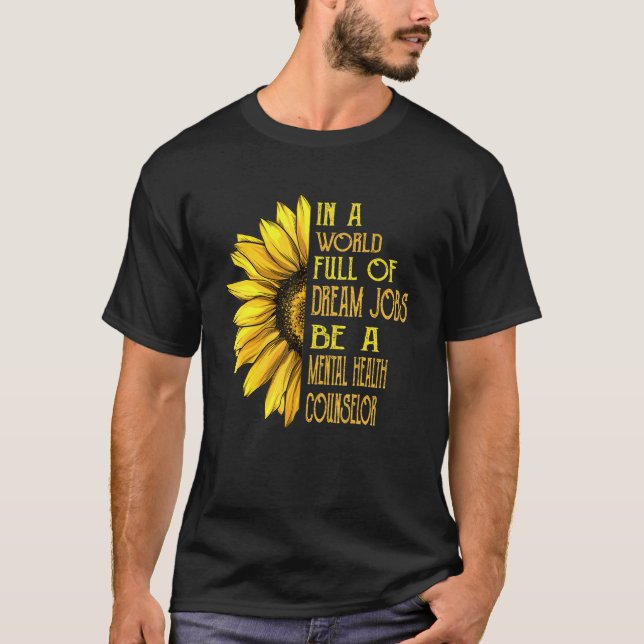 Camiseta Conselheiro de Saúde Mental de Sunflower (Frente)