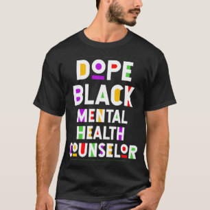 Camiseta Conselheiro de Saúde Mental Negra Trabalho African