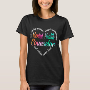 Camiseta Conselheiro de Saúde Nuvem de Palavras Coração Aqu