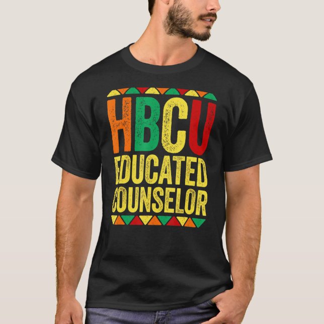 Camiseta Conselheiro Educado Hbcu Preto Histórico (Frente)