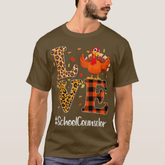 Camiseta Conselheiro Escolar Adora Ação de Graças Leopardo 