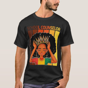 Camiseta Conselheiro escolar Afro-Americano Black Histo
