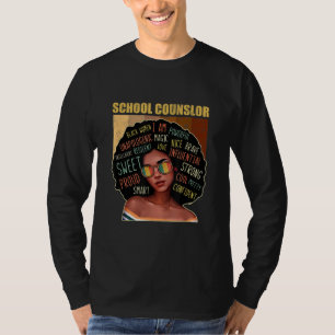 Camiseta Conselheiro escolar Afro-Americano Black Histo