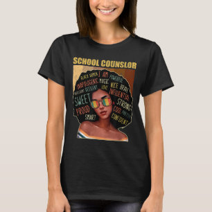 Camiseta Conselheiro escolar Afro-Americano Black Histo