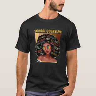 Camiseta Conselheiro escolar Afro-Americano Black Histo