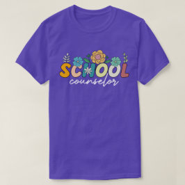 Camiseta Conselheiro Escolar Apreciação de Flor Selvagem Co