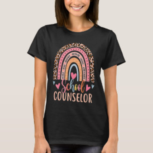 Camiseta Conselheiro Escolar Bastante Arco-Íris Leopardo Mí