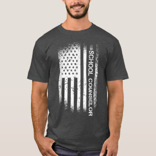 Camiseta Conselheiro Escolar Patriótico com Bandeira Americ