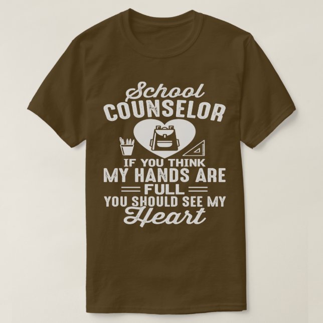 Camiseta Conselheiro Escolar Se Acha Que Minhas Mãos São Ch (Frente do Design)