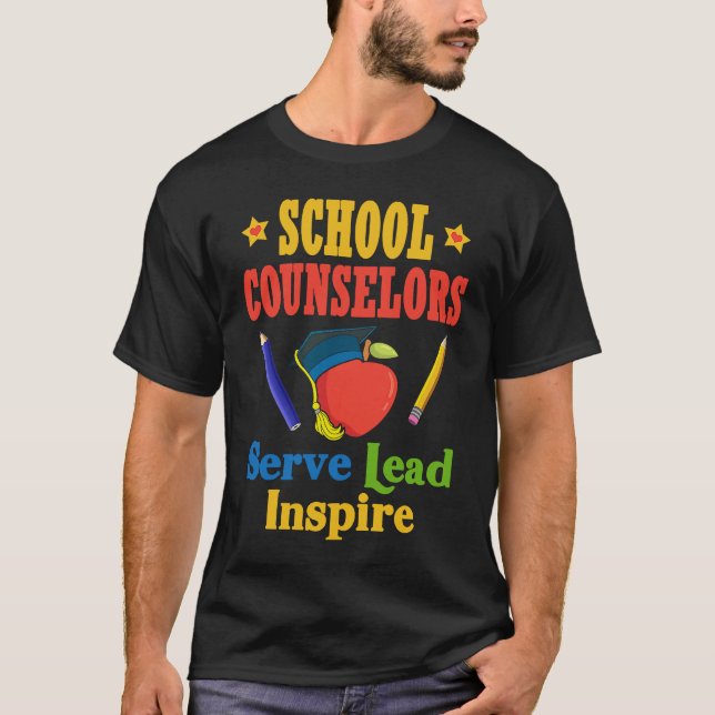 Camiseta Conselheiros Escolares Servem Liderança Inspiram T (Frente)