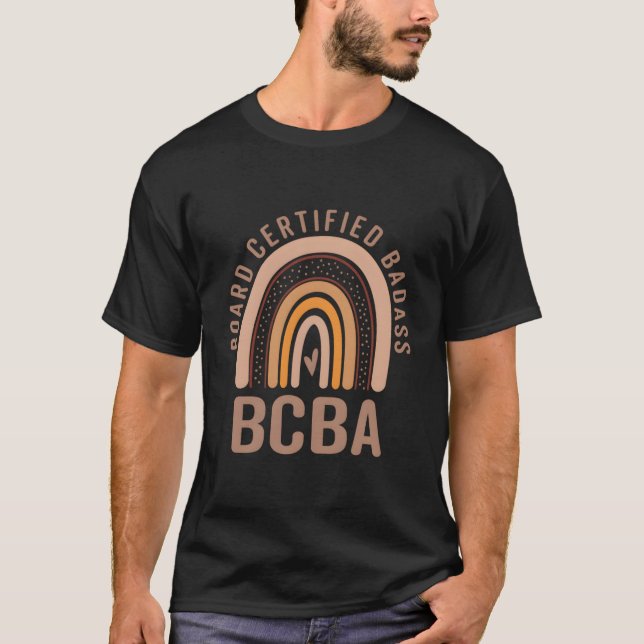 Camiseta Conselho Certified Badass Rainbow Bcba (Frente)