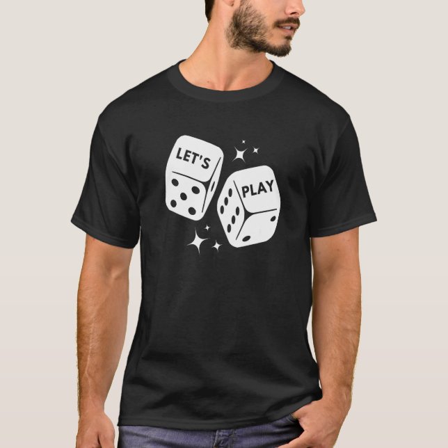 Camiseta Conselho de Dice Jogo Jogo Quebra-cabeça de Jogo C (Frente)