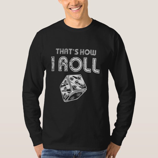 Camiseta Conselho Jogo Jogador de Dice Jogador de Jogos Est (Frente)