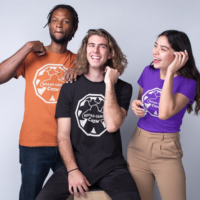 Camiseta Conselho Jogo Tripulação Branca Moldura Mulher Cam (Criador carregado)