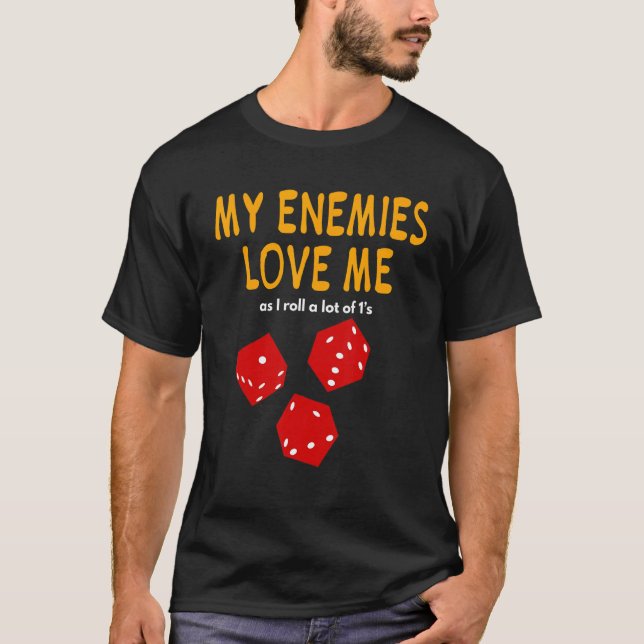 Camiseta Conselho jogos carregando meus inimigos me amam (Frente)