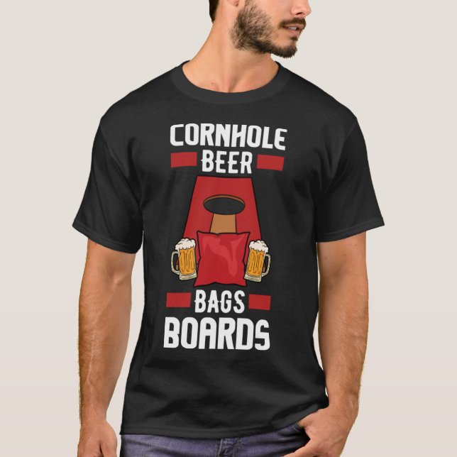 Camiseta Conselhos de cervejas da Cornhole, Camiseta-T esse (Frente)