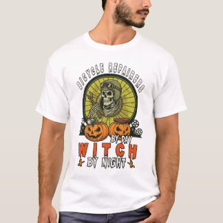 Camiseta Consertadores de Bicicletas Caveira de Bruxa Chave