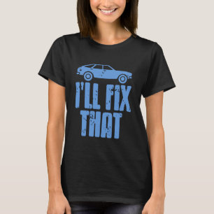 Camiseta Consertarei Esse Desenho de Mecânico de Carro Vint