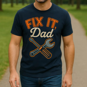 Camiseta Conserte, Pai T-Shirt Mecânico e Handyman Retro