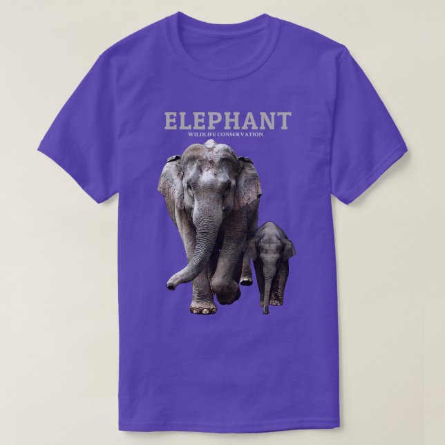 Camiseta Conservação da fauna selvagem de elefantes (Frente do Design)