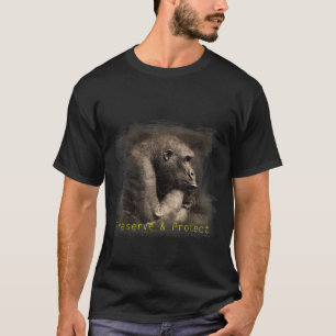 Camiseta Conservação de Proteção Ambiental do Gorila da Mon