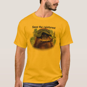 Camiseta Conservação do orangotango da floresta húmida d